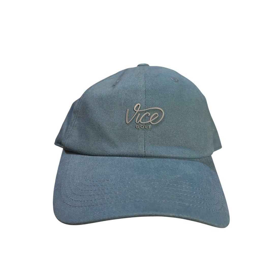 Vice Golf Dad Crew Cap Hat Blue Mens Cotton Adjustable‎ Summer Casual